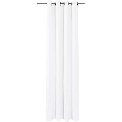 Room Darkening Blackout Window Curtain with Grommets, 52 x 84 Inches, White - Set of 2 - Image 7