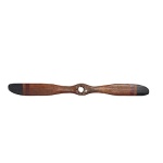 Deco 79 Wood Airplane Propeller Home Decor 2 Blade Wall Sculpture with Aviation Detailing, 5" x 48", Brown - Image 3