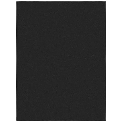 Machine Washable Modern Solid Design Non-Slip Rubberback 2x3 Traditional Area Rug for Entryway, Bedroom, Kitchen, Bathroom, 2'3" x 3', Black - Image 7