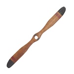 Deco 79 Wood Airplane Propeller Home Decor 2 Blade Wall Sculpture with Aviation Detailing, 5" x 48", Brown - Image 5