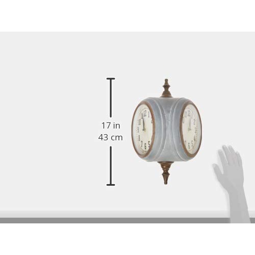 Creative Co-Op Metal Double Sided Wall Clock - Image 3