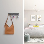 VIRFIN Key Holder for Wall with 2 Self-Adhesive Tapes, No Damage Key Holder Rack for Wall with 3 Key Hooks for Entryway, Door, Bathroom, Kitchen(Black) - Image 6