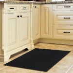 Machine Washable Modern Solid Design Non-Slip Rubberback 2x3 Traditional Area Rug for Entryway, Bedroom, Kitchen, Bathroom, 2'3" x 3', Black - Image 4