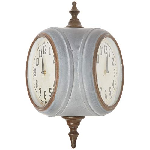 Creative Co-Op Metal Double Sided Wall Clock - Image 5