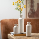 Sullivans White Ceramic Vase Set, Farmhouse Decor, Home Decorative Vase, Vases For Your Kitchen, Bedroom, Office, Living Room, Bathroom, & Shelf Centerpiece Table Decorations (CM2333) - Image 6