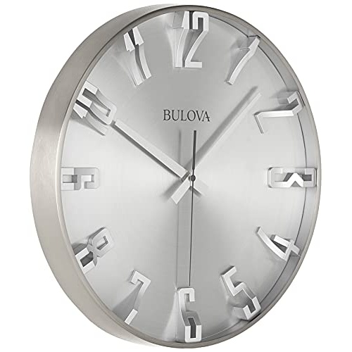 Bulova C4846 Director Wall Clock, Satin Pewter Finish - Image 1