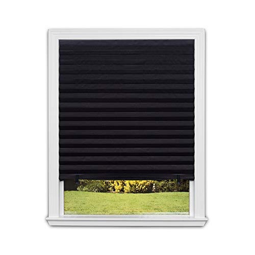 Redi Shade No Tools Original Blackout Pleated Paper Shade Black, 36 in x 72 in, 6 Pack - Image 1