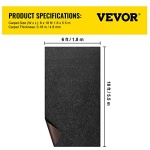 Happybuy Boat Carpet, 6 ft x 18 ft Marine Carpet for Boats, Waterproof Black Indoor Outdoor Carpet with Marine Backing Anti-Slide Marine Grade Boat Carpet Cuttable Easy to Clean Patio Rugs Deck Rug - Image 4
