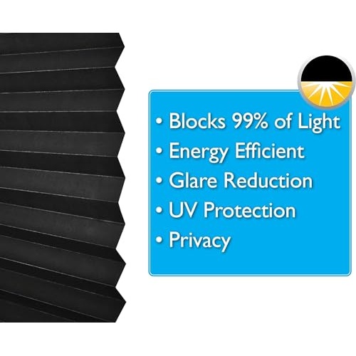 Redi Shade No Tools Original Blackout Pleated Paper Shade Black, 36 in x 72 in, 6 Pack - Image 6