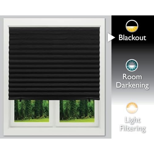 Redi Shade No Tools Original Blackout Pleated Paper Shade Black, 36 in x 72 in, 6 Pack - Image 5
