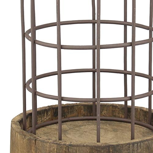 Stonebriar SB-5393C 2PC Wire METAL CLOCHE SET, Set of 2, Brown - Image 4