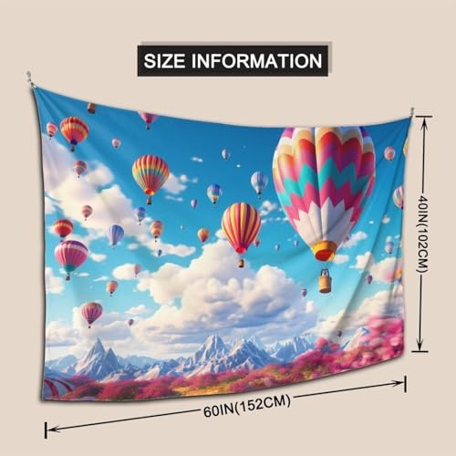 Bedbliss Hot Air Balloon Wall Tapestry - Festive Home Decor And Versatile Accent 40x60in - Image 4
