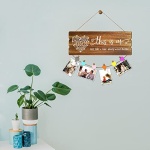Buecasa Housewarming Gifts New Home Sign Decor - Rustic Wall Hanging Picture Frame with 6 Heart Clips -This Is Us Wall Decor 15.8x6.0 Inches - Image 7