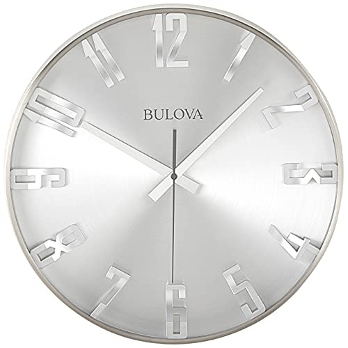 Bulova C4846 Director Wall Clock, Satin Pewter Finish - Image 4