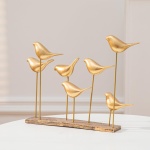 Anding Gold Bird Sculptures Decorative Accessories, Small Animal Statues, Modern Home Decoration, Shelf Decorations Bookshelf, Coffee Table, Shelf Knickknacks (A51521 Gold Bird) - Image 7