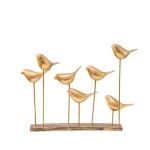 Anding Gold Bird Sculptures Decorative Accessories, Small Animal Statues, Modern Home Decoration, Shelf Decorations Bookshelf, Coffee Table, Shelf Knickknacks (A51521 Gold Bird)