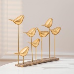 Anding Gold Bird Sculptures Decorative Accessories, Small Animal Statues, Modern Home Decoration, Shelf Decorations Bookshelf, Coffee Table, Shelf Knickknacks (A51521 Gold Bird) - Image 8