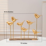 Anding Gold Bird Sculptures Decorative Accessories, Small Animal Statues, Modern Home Decoration, Shelf Decorations Bookshelf, Coffee Table, Shelf Knickknacks (A51521 Gold Bird) - Image 9