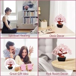 Parma77 Feng Shui Natural Rose Pink Quartz Crystal Money Tree Bonsai Style Decoration for Wealth and Luck - Image 2