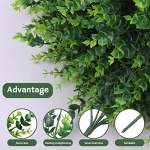 HTEEP 12Pcs artificial Boxwood shrubs, UV resistant and colorfast, outdoor artificial flowers, artificial farm greens, poplar stem false plants, gardens, offices - Image 7