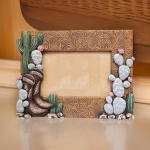 The Bridge Collection 4x6 Western Boots and Cactus Picture Frame - Western Home Decor Items - Picture Frame for Western, Cowgirl, or Country Decor - Image 3
