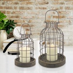 Stonebriar SB-5393C 2PC Wire METAL CLOCHE SET, Set of 2, Brown - Image 2