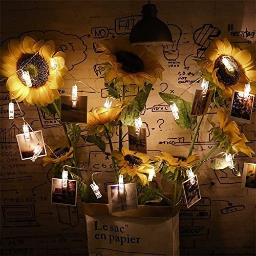 CozyHome - 5.5YD photo string with clips battery with timer remote | 30x light clips led | hanging fairy picture indoor | photo lights with clips | clip lights for girl pictures | teen girl room decor - Image 3