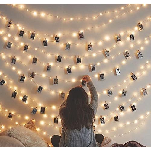 CozyHome - 5.5YD photo string with clips battery with timer remote | 30x light clips led | hanging fairy picture indoor | photo lights with clips | clip lights for girl pictures | teen girl room decor - Image 7