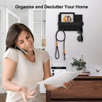 Lwenki Key Holder for Wall, Decorative Key and Mail Holder with Shelf Has Large Hooks for Bags, Coats, Umbrella – Paulownia Wood Key Hanger with Mounting Hardware (9.8”W x 6.7”H x 4.2”D) - Image 3