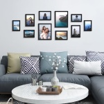 upsimples 10 Pack Picture Frames Collage Wall Decor with Glass, Gallery Wall Frame Set for Wall Mounting or Tabletop Display, Multi Sizes Including 8x10, 5x7, 4x6 Family Photo Frames, Black - Image 5