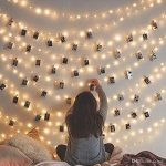 CozyHome - 5.5YD photo string with clips battery with timer remote | 30x light clips led | hanging fairy picture indoor | photo lights with clips | clip lights for girl pictures | teen girl room decor - Image 9