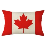 Ogiselestyle Canada Maple Flag Throw Pillow Cover, 12 x 20 Inch Canada Flag Cushion Case Decoration for Sofa Couch