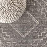JONATHAN Y MOH200C-8 Amir Moroccan Beni Souk Indoor Area-Rug Bohemian Farmhouse Rustic Geometric Easy-Cleaning Bedroom Kitchen Living Room Non Shedding, 8 X 10, Gray,cream - Image 4