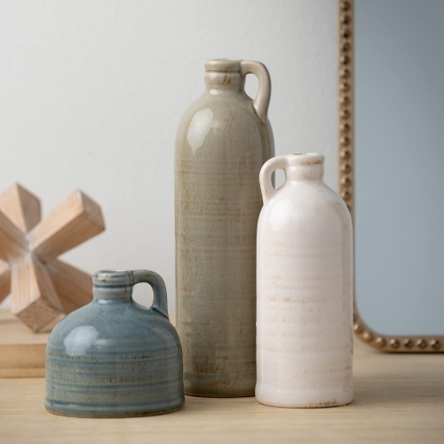 Sullivans Ceramic Jug Vase Set, Farmhouse Decor, Kitchen, Bedroom, Office, Living Room, Bathroom, & Coffee Table Centerpiece Decorations, Vases for Decor, Mantle & Shelf Decor (CM2431) - Image 5