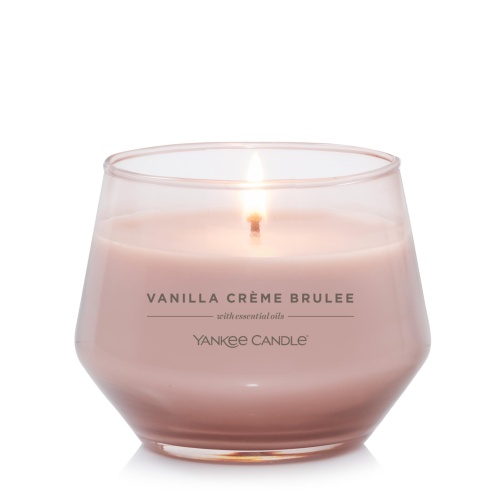 Yankee Candle Studio Medium Candle, Vanilla Crème Brûlée, 10 oz: Long-Lasting, Essential-Oil Scented Soy Wax Blend Candle | 40-65 Hours of Burning Time - Image 1