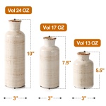 Eyamumo Ceramic Vase for Decor Set of 3 Small Vases, Vases for Rustic Home Decor Accent, Modern Farmhouse Vase Sets for Living Room Decorations, Ideal Shelf Décor, Table, Bookshelf, Entryway - Image 7