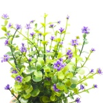 Svenee Artificial Mini Potted Plants Fake Plastic Milan Flower for Farmhouse Living Room Bathroom Office Desk Shelf Home Greenery Decoration (Purple) - Image 5