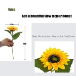 mofgkuz Sunflowers Aartificial Flowers, Sunflower Simulation Flower Decoration, Outdoor Indoor Home Office Parties Wedding Birthday Party, Yellow Summer Decor 5PCS - Image 4