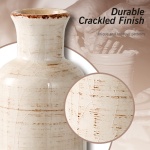 Eyamumo Ceramic Vase for Decor Set of 3 Small Vases, Vases for Rustic Home Decor Accent, Modern Farmhouse Vase Sets for Living Room Decorations, Ideal Shelf Décor, Table, Bookshelf, Entryway - Image 9