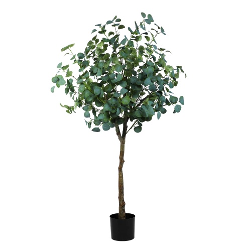 Meneco Potted Artificial plant Plant – 5ft Tall Fake Plant Large Faux plant Indoor Home Decor Fake Floor Plant in Pot (60”, Eucalyptus) - Image 1