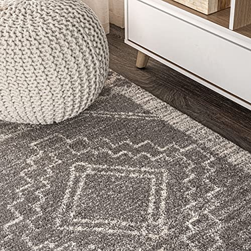 JONATHAN Y MOH200C-8 Amir Moroccan Beni Souk Indoor Area-Rug Bohemian Farmhouse Rustic Geometric Easy-Cleaning Bedroom Kitchen Living Room Non Shedding, 8 X 10, Gray,cream - Image 5