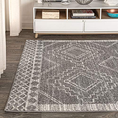 JONATHAN Y MOH200C-8 Amir Moroccan Beni Souk Indoor Area-Rug Bohemian Farmhouse Rustic Geometric Easy-Cleaning Bedroom Kitchen Living Room Non Shedding, 8 X 10, Gray,cream - Image 10