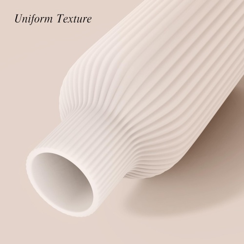 Vase, White Ceramic Vase, Flower Vase, Minimalist Modern Home Decor, Matte Finish Pampas Grass Vase for Table, Fireplace, Shelf, Mantel, Entryway and Centerpieces - Image 5