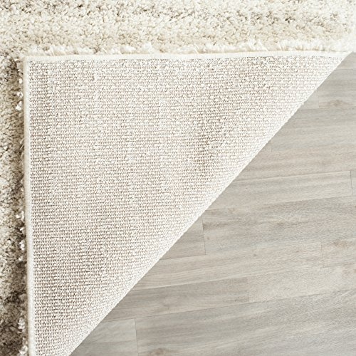 SAFAVIEH Arizona Shag Collection Area Rug - 8' x 10', Ivory & Beige, Moroccan Design, Non-Shedding & Easy Care, 1.6-inch Thick Ideal for High Traffic Areas in Living Room, Bedroom (ASG741A) - Image 2