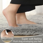 LOCHAS Ultra Soft Indoor Modern Area Rugs Fluffy Living Room Carpets for Children Bedroom Home Decor Nursery Rug 4x5.3 Feet, Gray - Image 7