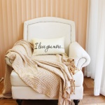 Ogiselestyle Farmhouse Pillow Covers with I Love You More Quotes 12" x 20" Lumbar Pillow Covers Home Decorative Linen Cushion Case for Sofa Couch Housewarming Gifts Family Room Décor - Image 3