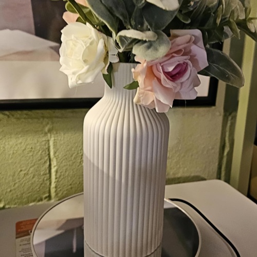 Vase, White Ceramic Vase, Flower Vase, Minimalist Modern Home Decor, Matte Finish Pampas Grass Vase for Table, Fireplace, Shelf, Mantel, Entryway and Centerpieces - Image 4