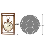 Design Toscano Industrial Age Mantel Clock, 13 Inch, Metalware, Brass - Image 2