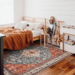 Lahome Boho Tribal Area Rug - 5x7 Large Washable Living Bedroom Rug Distressed Oriental Non-Slip Non-Shedding Print Floor Carpet for Dining Room Home,Rust/Dull Teal - Image 8