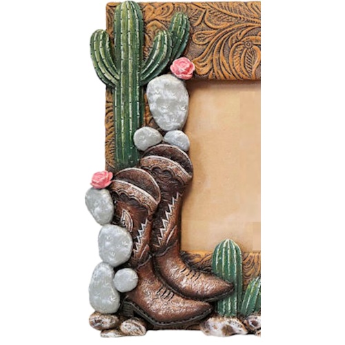 The Bridge Collection 4x6 Western Boots and Cactus Picture Frame - Western Home Decor Items - Picture Frame for Western, Cowgirl, or Country Decor - Image 7